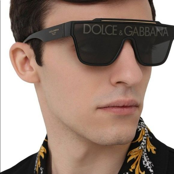 D&G DG6125 501/M  Sunglasses Shield Black Men - Picture 1 of 9